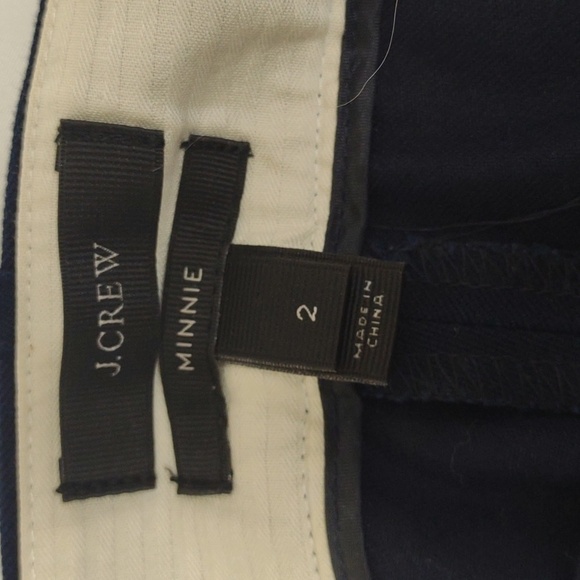 J. Crew Minnie blue side zipper flat panel ankle pants, size 2 - Picture 5 of 9